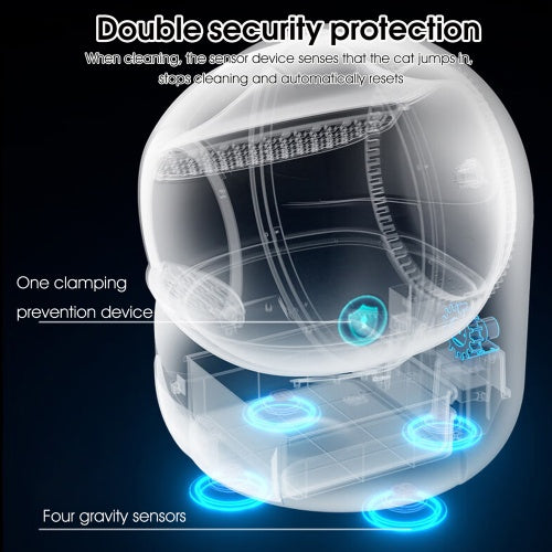 Smart Automatic Cat Litter Box – App-Controlled, Self-Cleaning & Double Odor Removal (5G/2.4G WiFi, Multi-Cat Compatible)