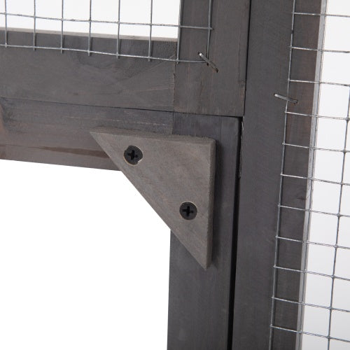 Oversized Luxury Cat House & Outdoor Catio – Grey