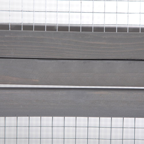 Oversized Luxury Cat House & Outdoor Catio – Grey