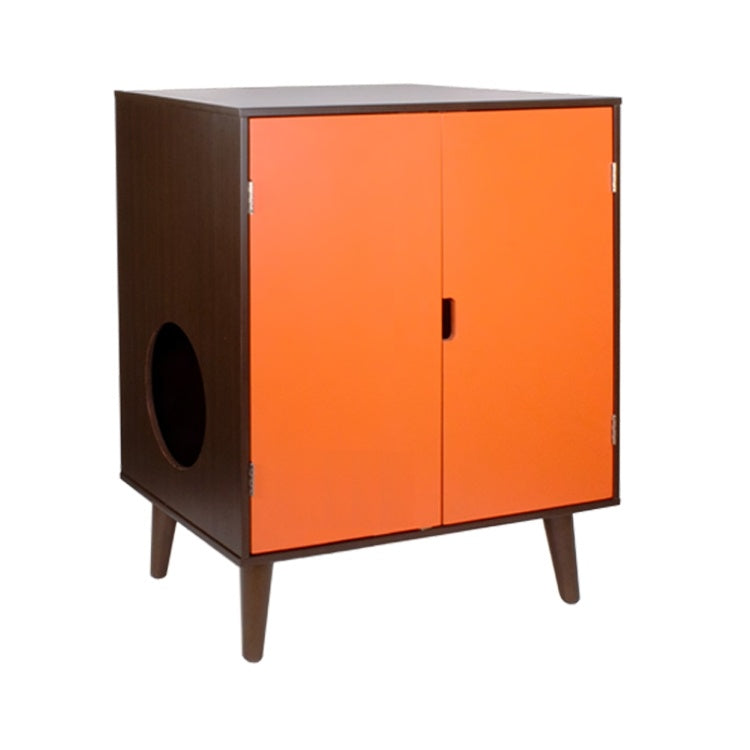 Wooden Cat Toilet Cabinet with Cozy Nest Space